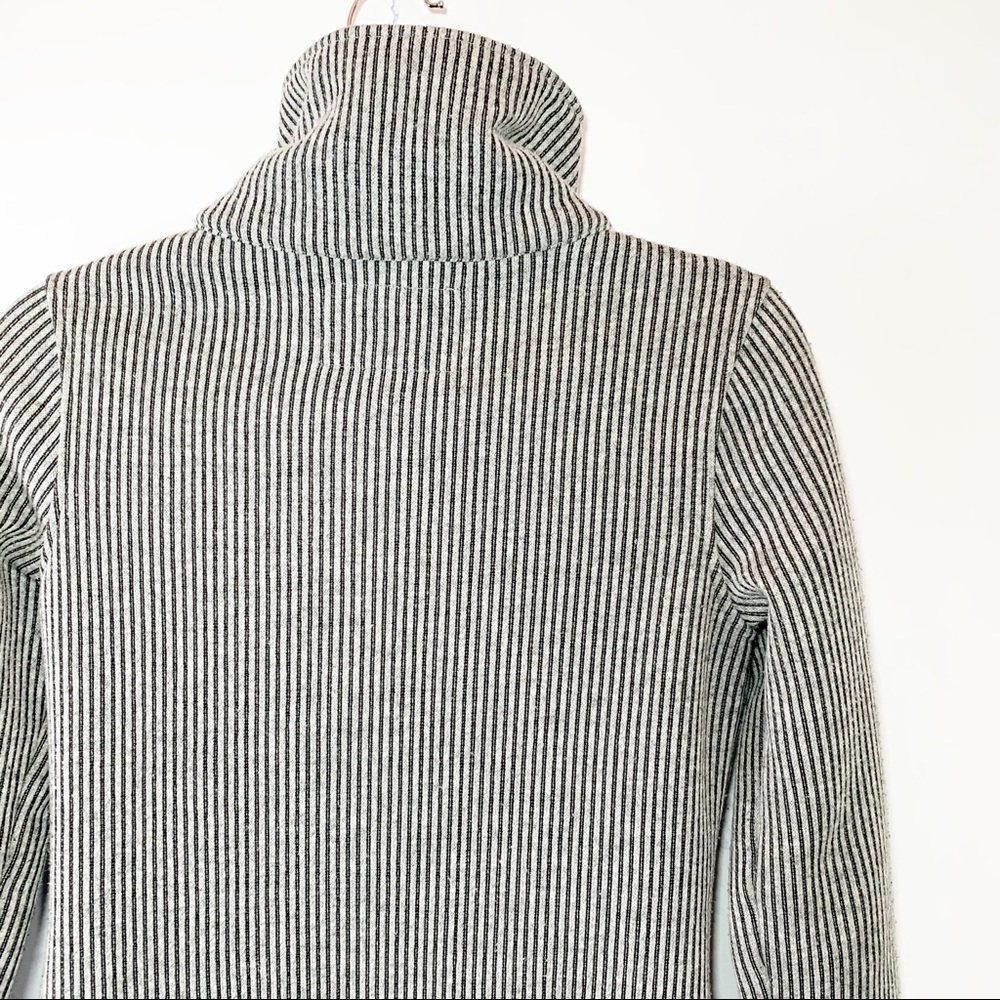Roots Canada long striped toggle funnel neck coat - Picture 8 of 9